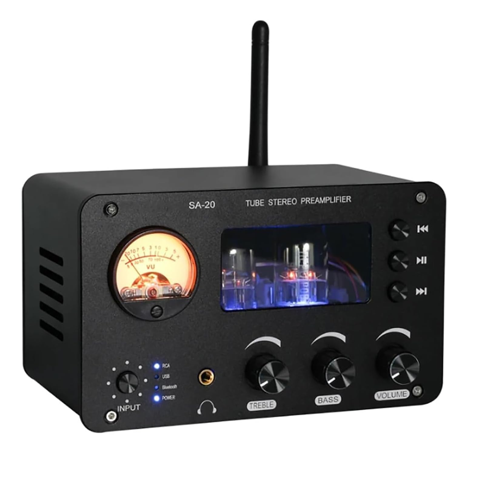 Amplificador De Conmutación De Audio, Preamplificador De Tubo con Control Remoto, 3 Pulgadas Y 3, Ajuste Alto Y Bajo, Diseño De Circuito Independiente, Soporte para Bluetooth/USB/estéreo RCA