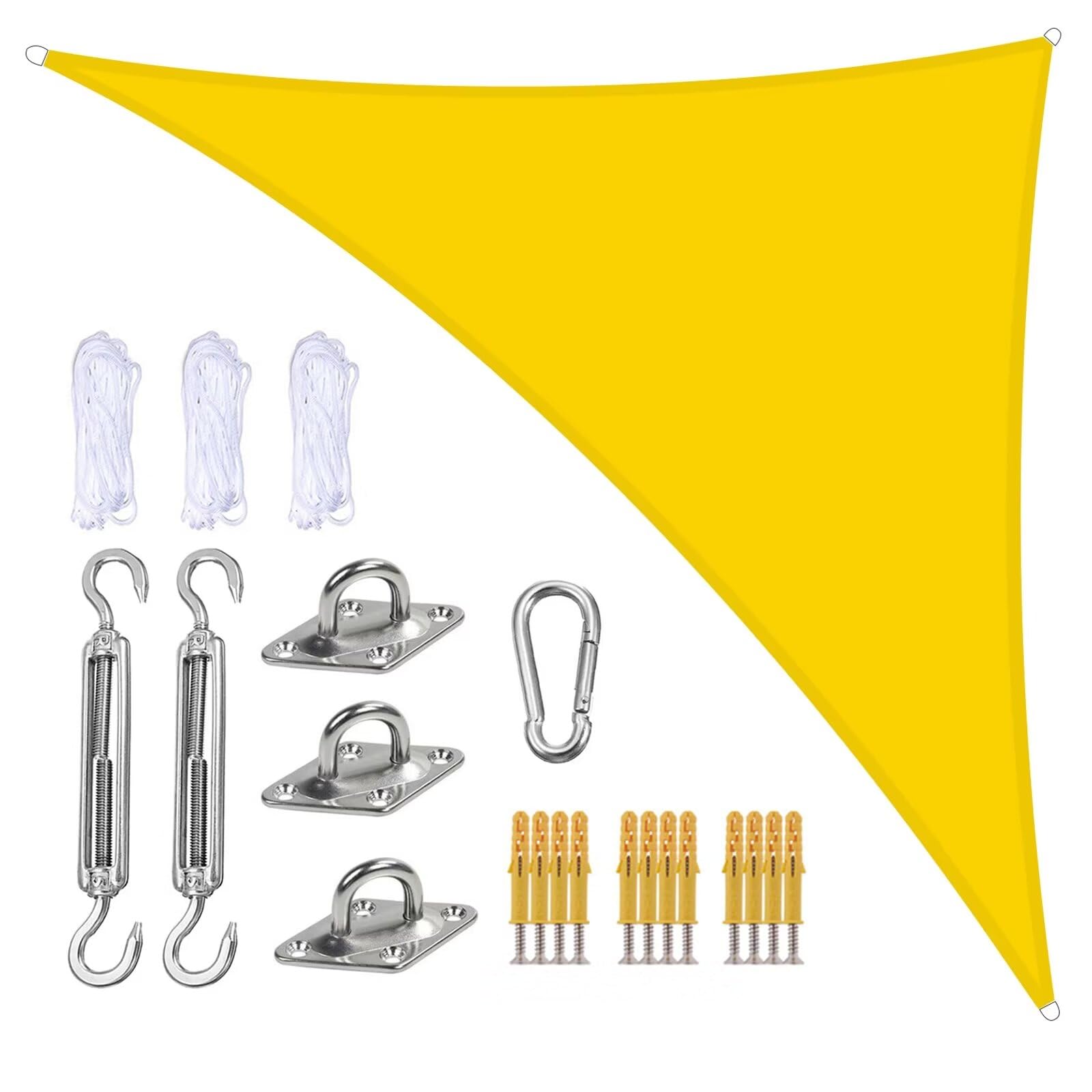 Voile d'ombrage triangulaire imperméable contre UV et pluie