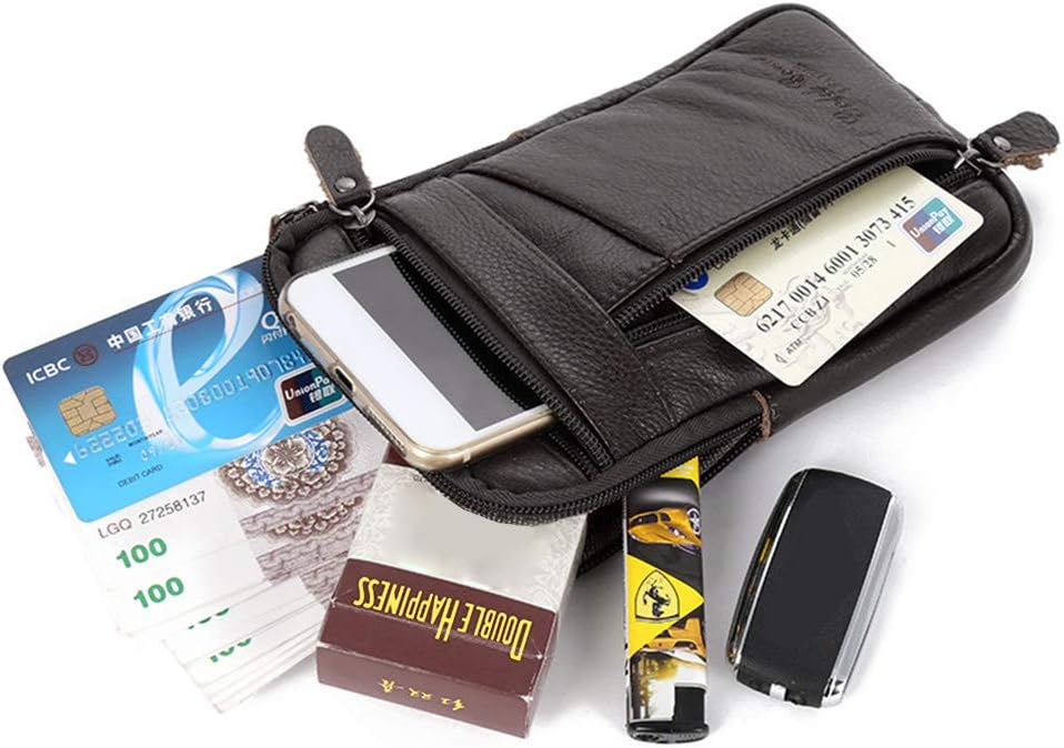 Men's Genuine Fashion Phone Pouch Belt Bag Shoulder Crossbody Waist Pack