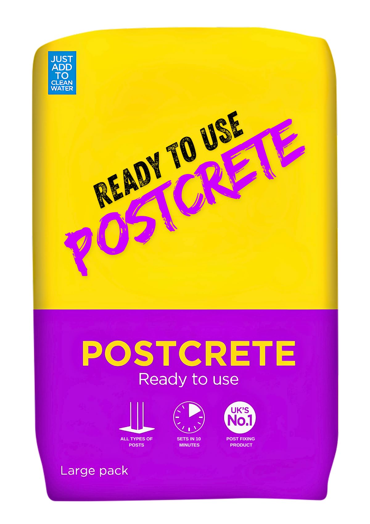 Post Fix Concrete 20kg | Fast Setting Fence Post Mix – Just Add Water | Suitable for Wooden, Concrete & Metal Posts | No Mixing Required | Weatherproof & Durable Packaging