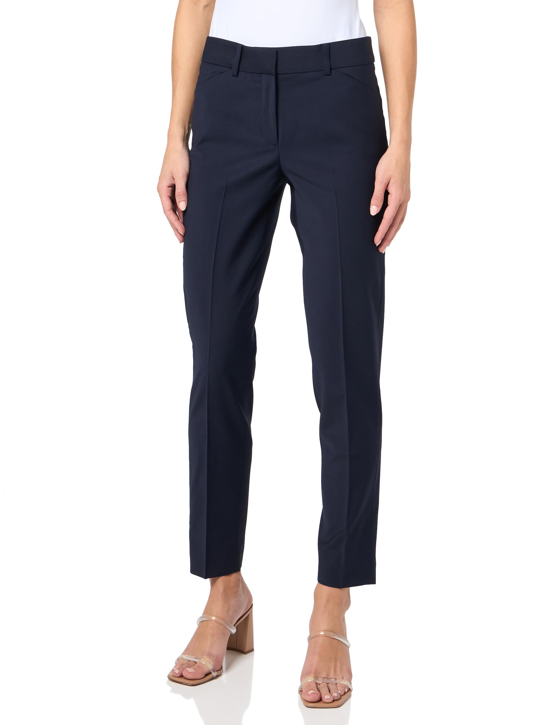 Brooks Brothers Womens Slim Fit Straight Unlined Lightweight Explorer Wool Cropped Trouser Pant