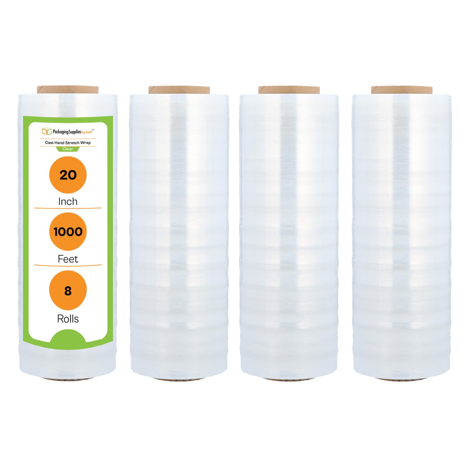 Mover's Lot de 8 rouleaux de papier étirable pour protéger la poussière et l'humidité 50,8 x 1000 m
