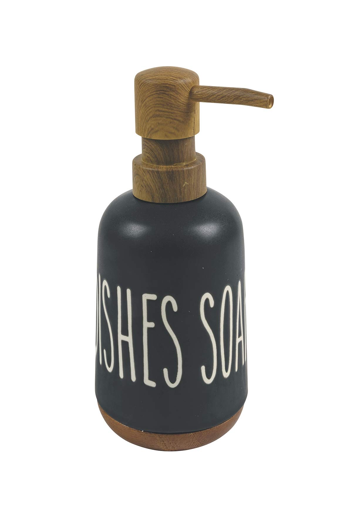 Villa d'Este Home Tivoli Dishes Soap Dispenser, Colour: Black, Capacity: 300 ml Measures p. 7.5 x h. 17.5 cm