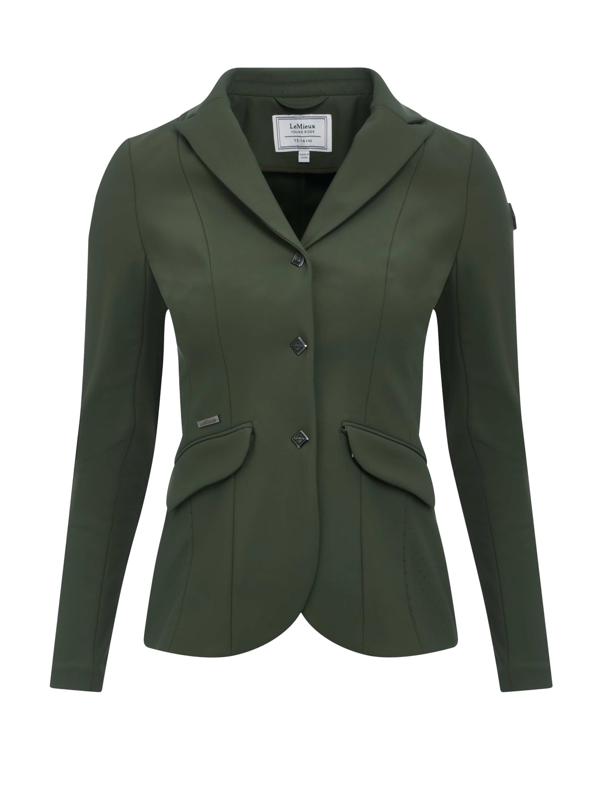 Lemieux Women's Pine Green Jessica Mesh Show Jacket - Equestrian Horse Riding Competition Jacket - Lightweight & Breathable - Uk14