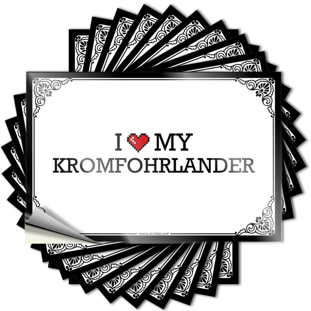 I Love My Kromfohrlander Tumbler Half - Patio Bar Accessories Tattoos Self Adhesive Sticker(8X12CM)
