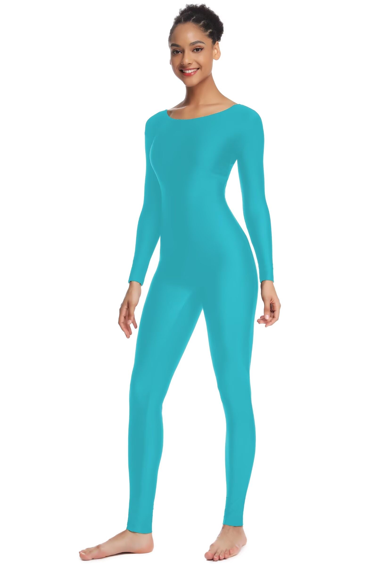 Langärmeliges Einteiler-Tanzkostüm für Damen, Spandex, Ganzkörperanzug, Einteiler, Jumpsuits