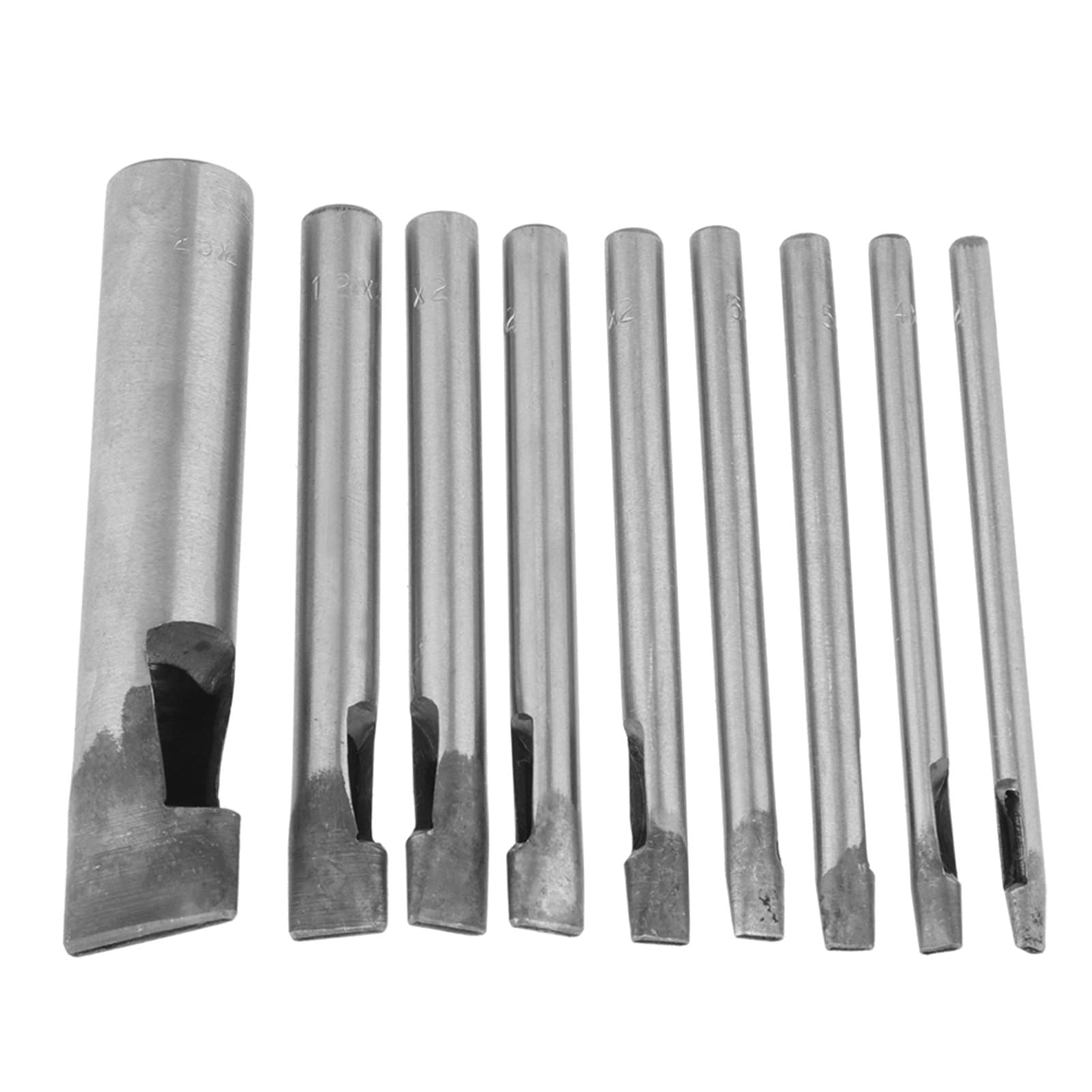Set di Punzoni Artigianali in Pelle da 9 Pezzi, Punzone Ovale da 2 Mm, Taglierina Cava in Pelle, Punzone Oblungo, per Cinturino, Cinturino, Cinturino, Lavorazione della Pelle