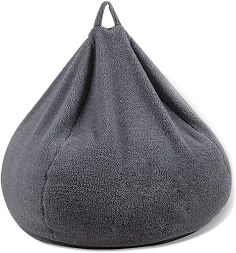 GPPZM Puf grande de vellón de cachemira, sin relleno, asiento de suelo, futón, sofá cama perezoso, tatami, cómodo sillón reclinable (color gris,