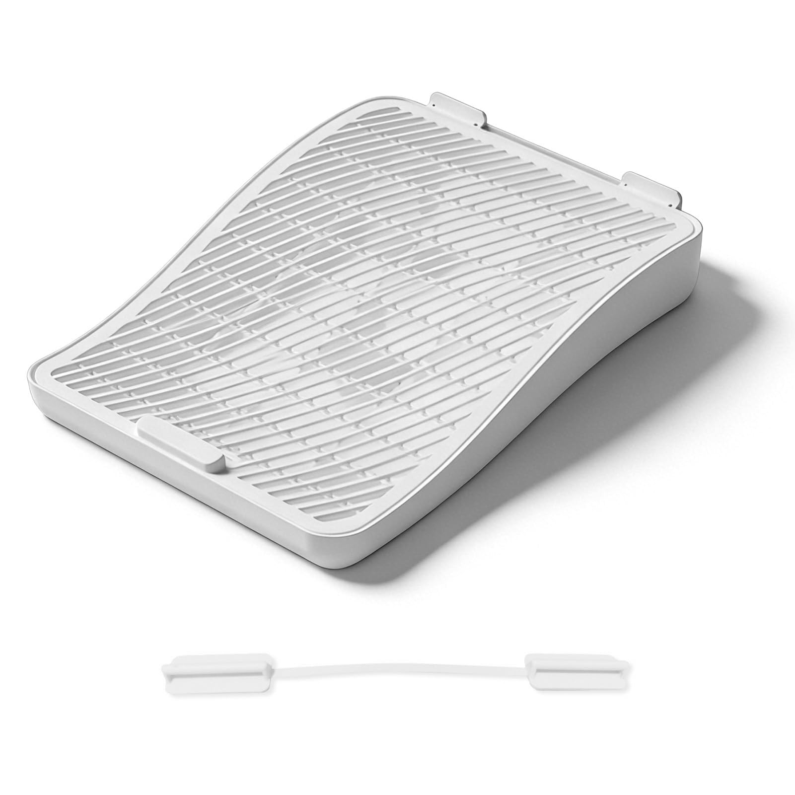 Cocoarm Rampa na kuwetę dla Kota PP Kuweta o Regulowanej Wysokości Stopień 44 X 35 X 8 Cm Dwuwarstwowa, Antypoślizgowa, Wodoodporna Konstrukcja do Sprzątania Domu Koty i Starsze Zwierzęta