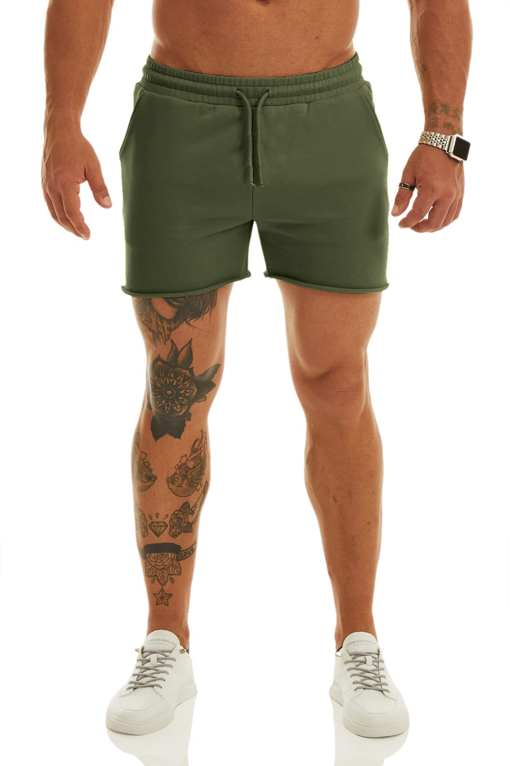 Ouber Men's Workout Squatting Shorts Slim Fit Gym Weightlifting Bodybuilding