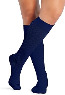 Cherokee Legwear FashionSupport Compression Socks for Nurses 8-15 mmHg | 1-Pair Pack, Comfort Support Knee Highs, Fun & Colorful Knit Patterns, Graduated Compression, Lightweight Feel, Easy Care