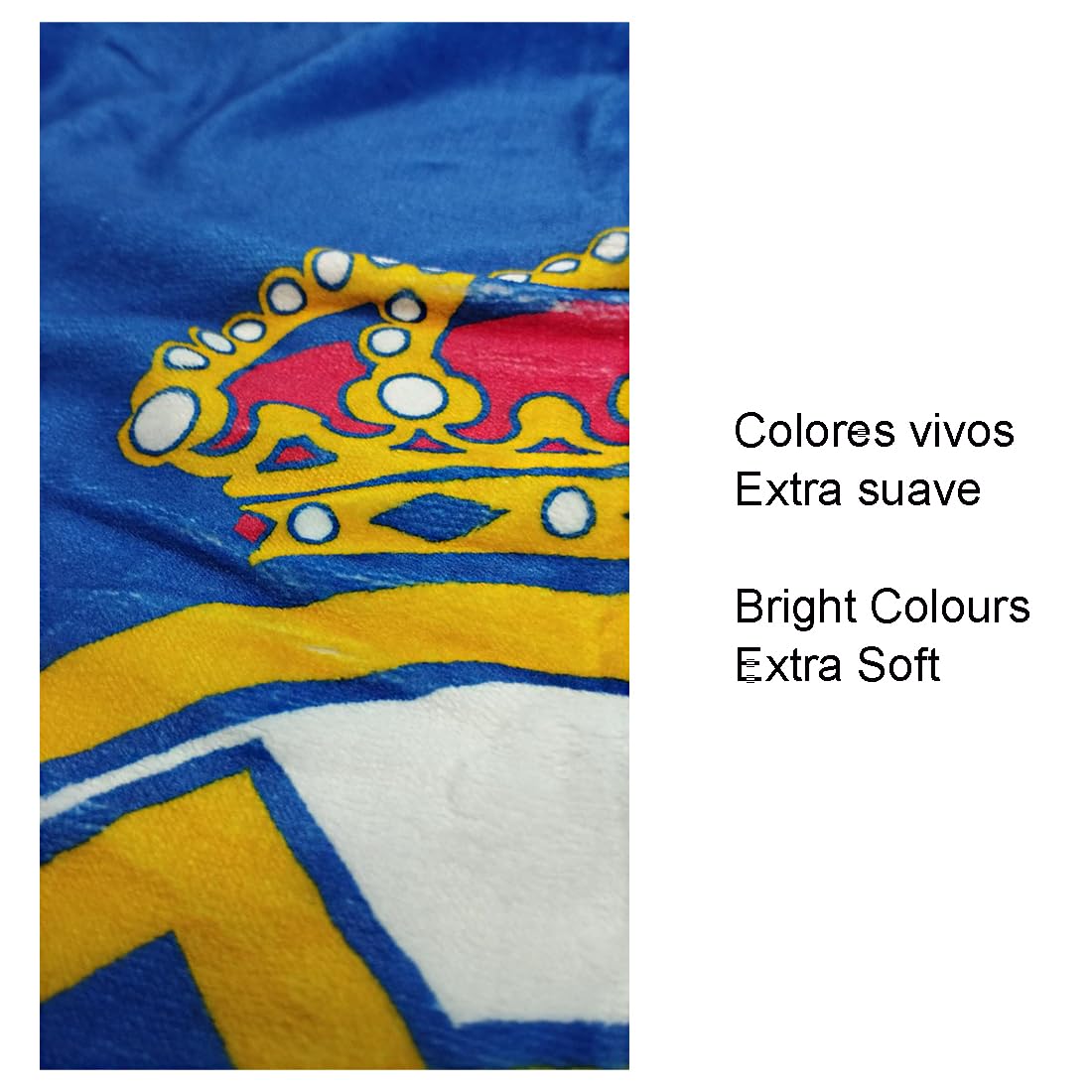 Coperta della Squadra di Calcio R. Madrid, Microfibra di Poliestere, 120x150cm