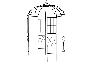 Arches Arbors Birdcage Shape, 9' High x 6.8' Wide, Metal Pergola Pavilion...
