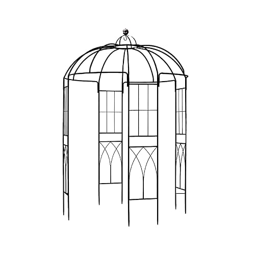 Garden Arches Arbors Birdcage Shape,9' High x 6.8' Wide,Metal Pergola
