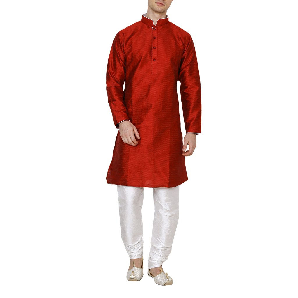 Kurta churidar mezcla de seda hombre para bodas y festivales 6