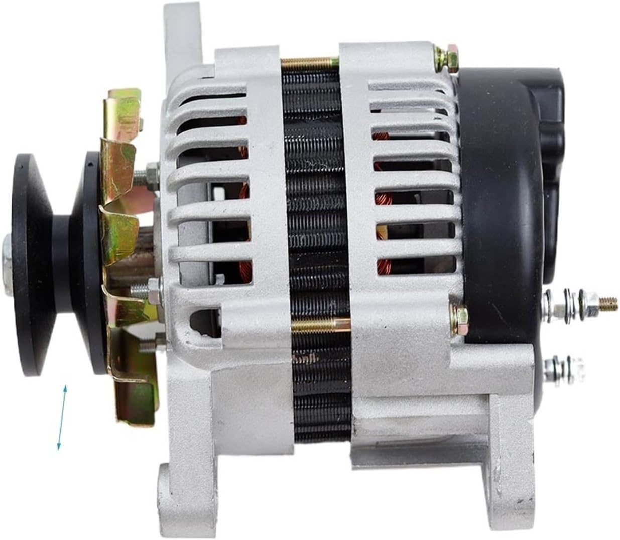 2000W 12V 24V AC Permanent Magnet Brushless pure copper High Power Generator Brushless Alternator Pulley Type Permanent Magnet(Single head,Style 1)
