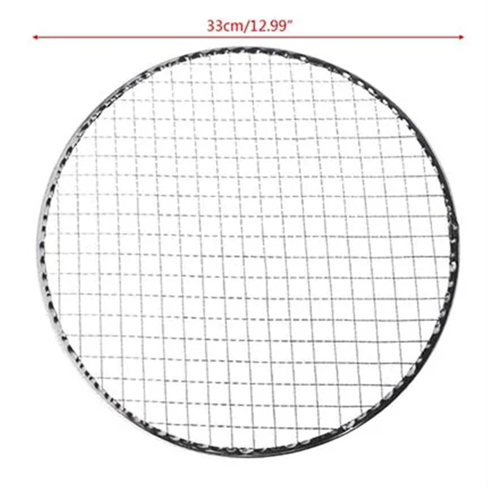 Griglia per barbecue di alta qualità, 33 cm, antiaderente, per cucinare all'aperto, ideale per verdure, carne, pesce e frutti di mare, resistente al calore, accessorio per barbecue