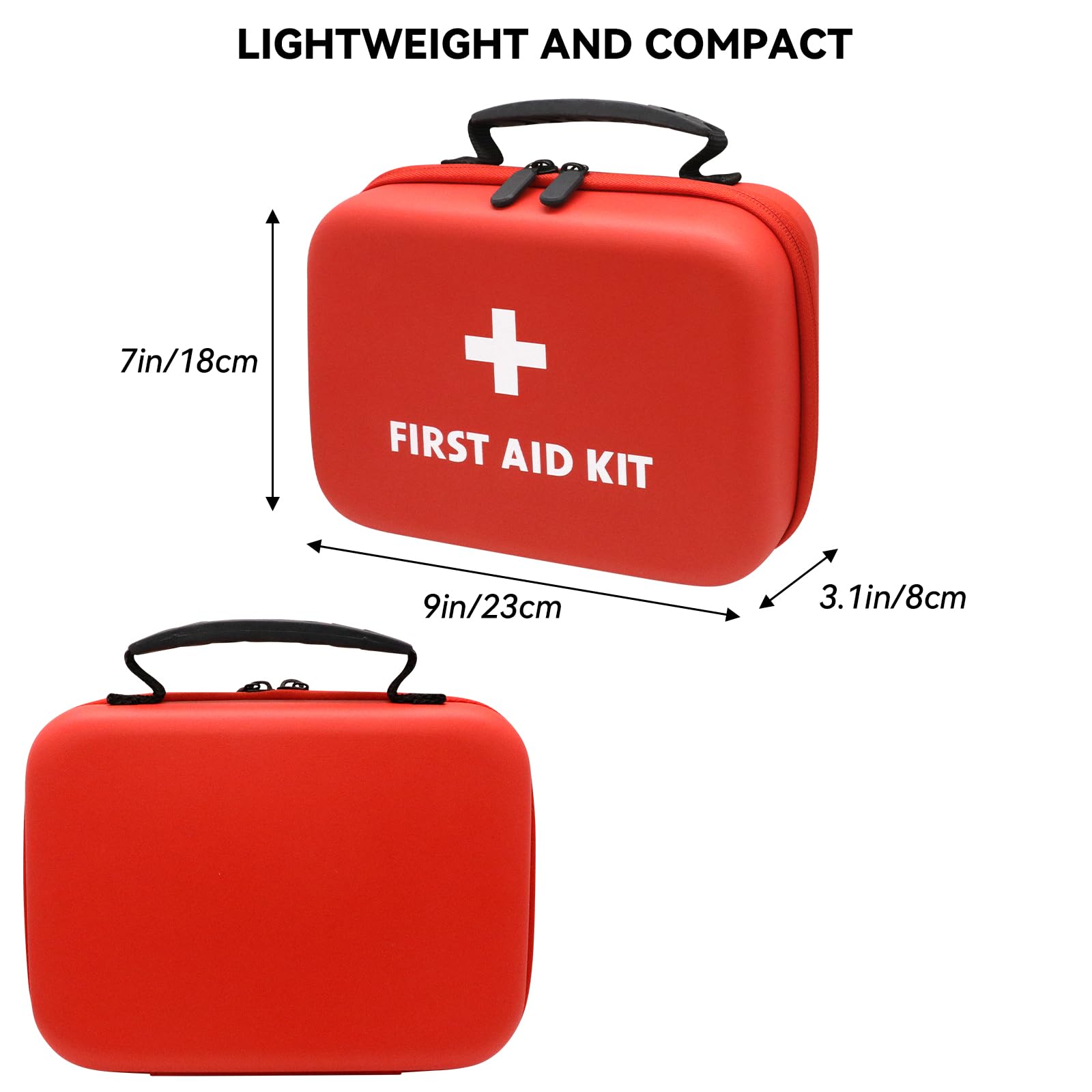 Faylapa Home Car Empty First Aid Bag, 9x7x3 inches Camping Waterproof Case for Travel, Boat, Office, Sports, Hiking, Outdoor (Bag Only)