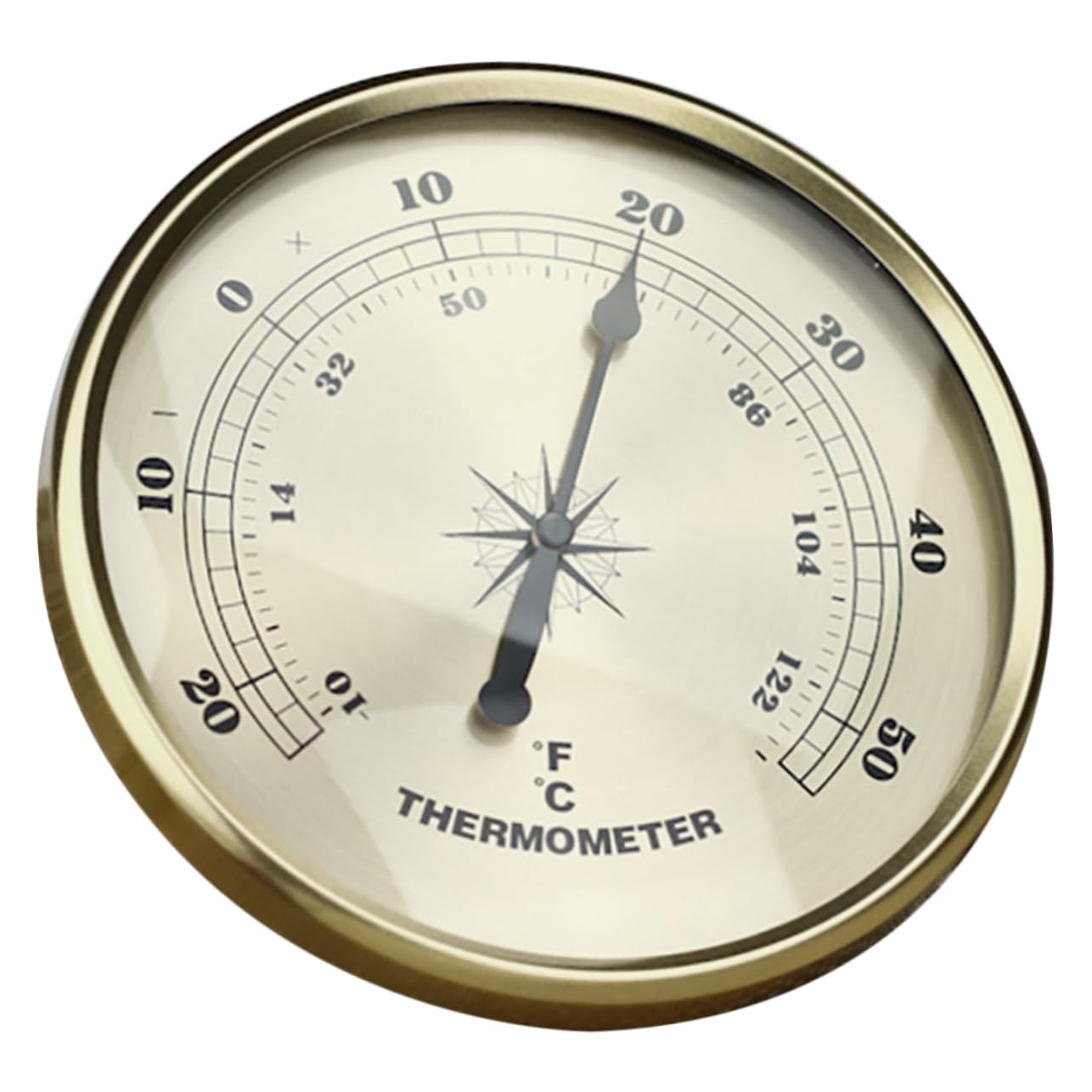 SOESFOUFU Outside Thermometer Factory Meat Thermometers Indoor Dial Round Small Digital Temperature Gauge for Factory Gauge Round Temperature Metal