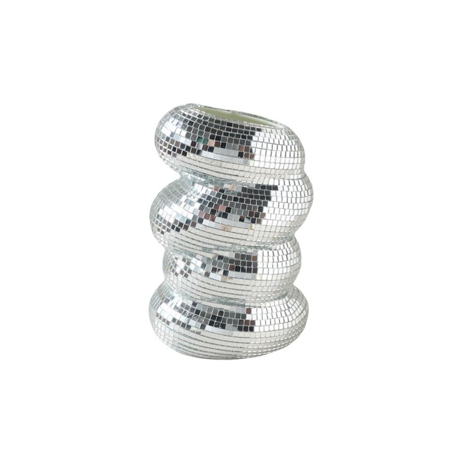 Disco Vase Creative Plastic Disco Ball Spiral Vase