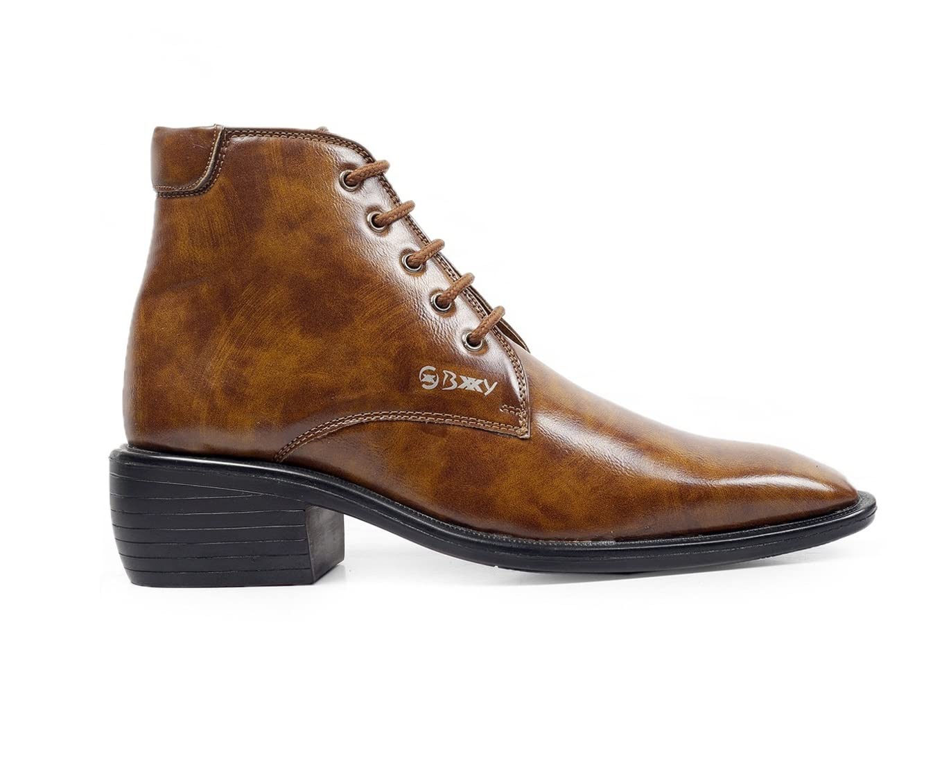 Mens 2 Tan Inch Heel Height Increasing Tan Formal Derby Lace-Up Ankle Boots-6 UK (B0BNBRTWPV) Amazon Price History, Amazon Price Tracker