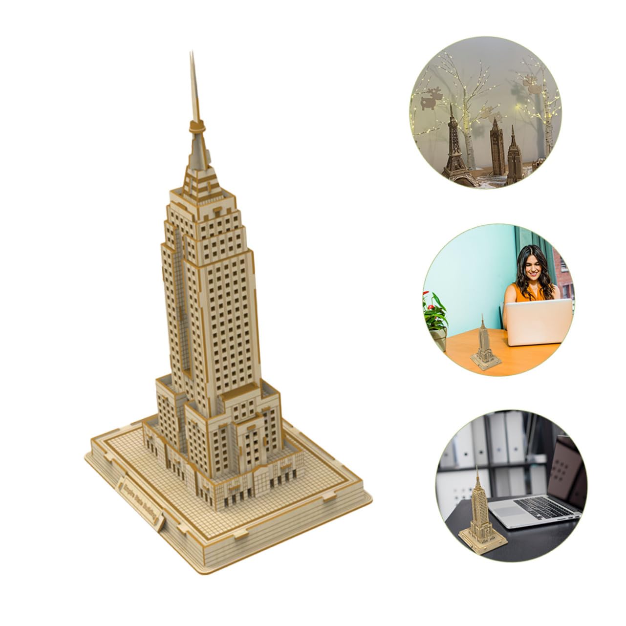 Puzzle 3D en Bois pour Garçon et Filles Modèle Bâtiment Célèbre Pièce Unique Jeu Éducatif Créatif pour Adolescents Puzzle à Monter Soi-même Décoration et Loisir Éducatif