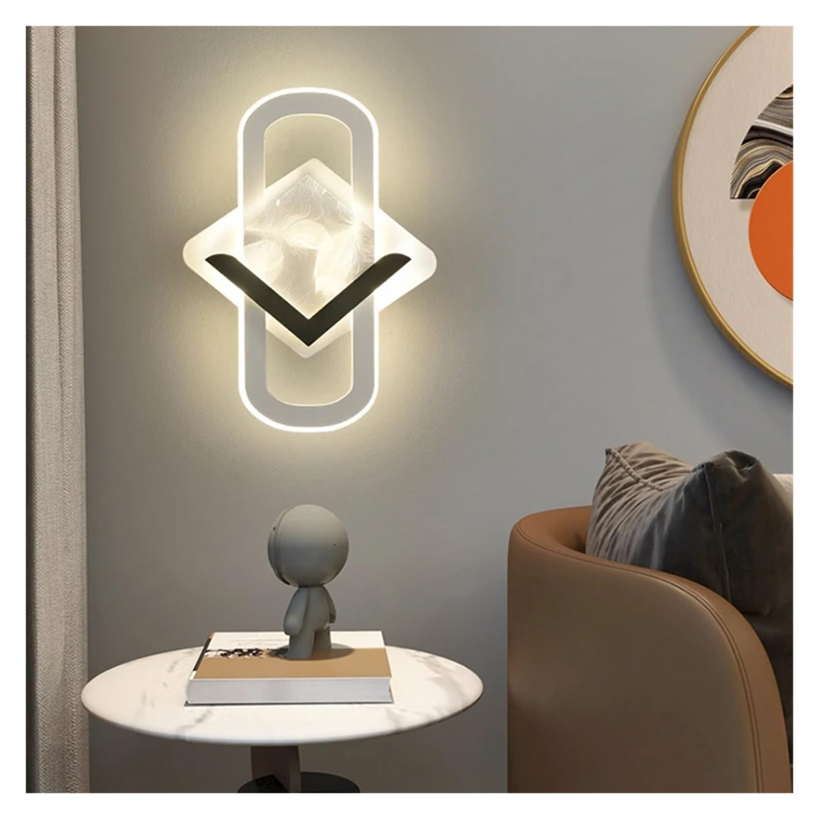 SYAXVOM Modern - Acrylic Wall Lamp Personalized LED Sconce TV Background Aisle Bedside Decoration Luxury Light