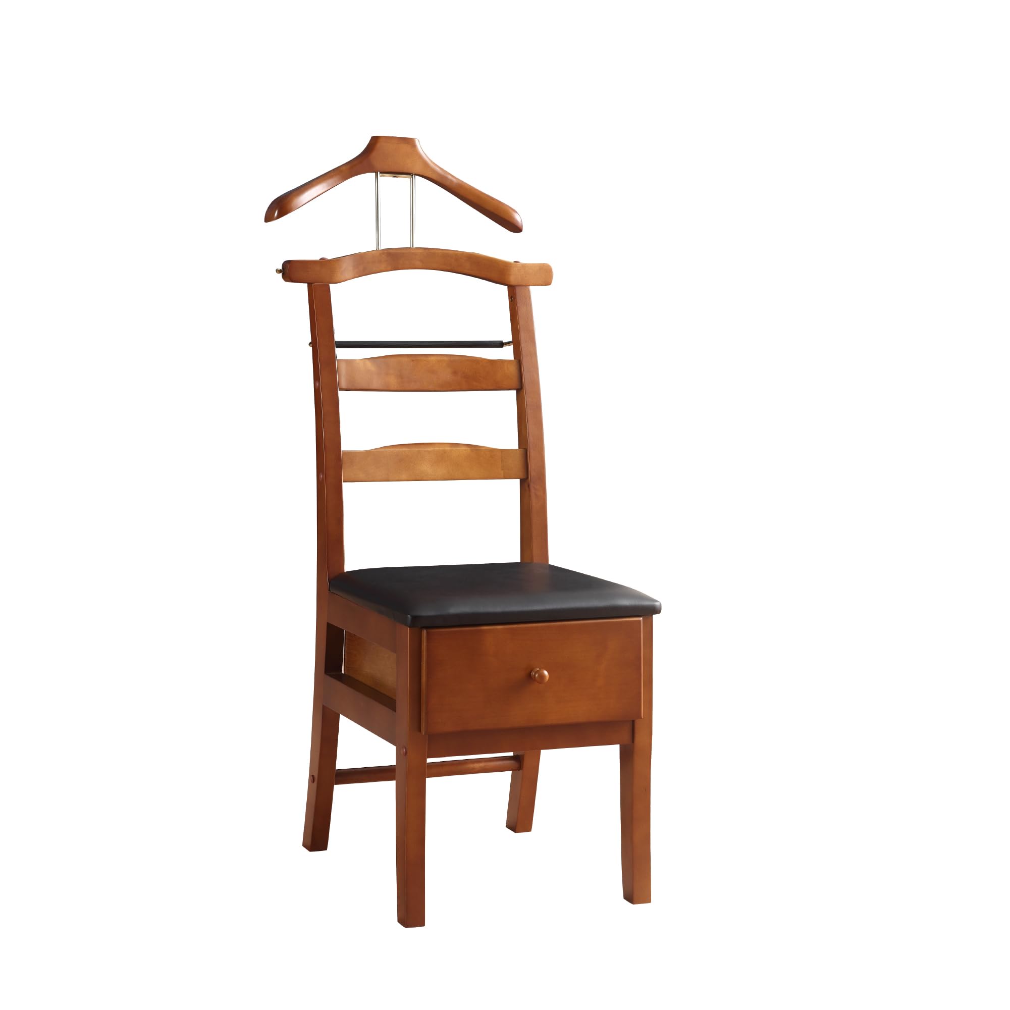 Manchester Chair Valet, Office Chair with Hanger &amp; Valet, Accessory &amp; Clothes Organizer (Walnut)