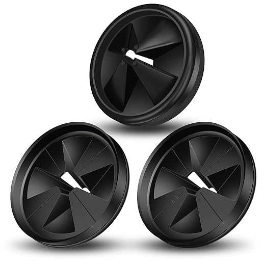 3 Pack Garbage Disposal Splash Guard - Sink Baffle 3 3/8" QCB-AM for InSinkErator Evolution Series, Removable Garbage Disposal Rubber Drain Insert Quiet Collar Drain Plugs Garbage Disposer Accessories