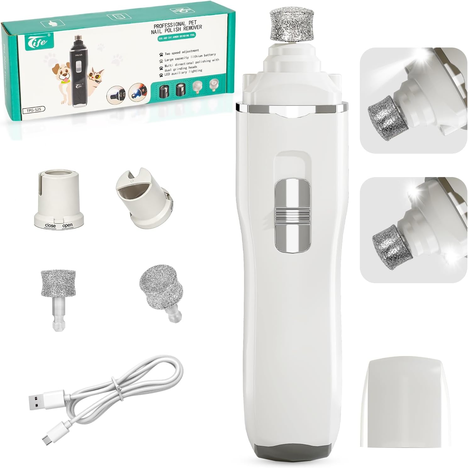 Tife Dog Nail Grinder,test12 (White-525)