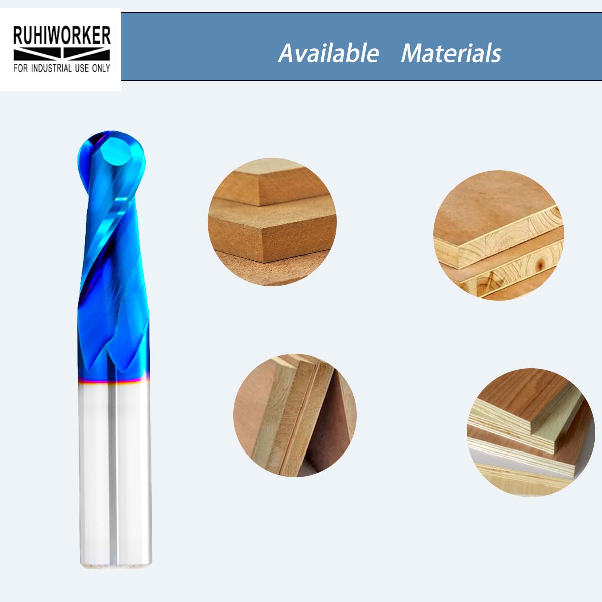 CNC Ball Nose End Mill - Precision Carbide Router Bit -4