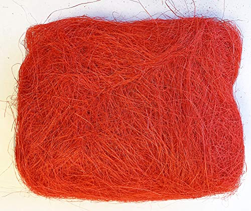 Aayu Natural Fiber From Sisal Red Christmas | Premium Quality Natural Jute Fiber | 8 Oz Per Bag | Perfect For Diy Projects And Basket Decoration | Red Color #TOP29