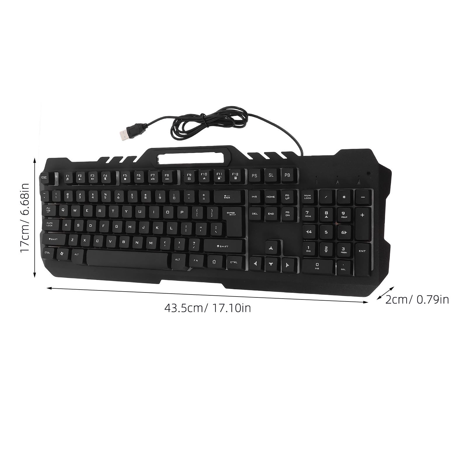 Teclado Mecánico Retroiluminado USB con Ratón, Kit Gaming Negro