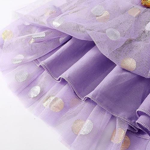 Image of LYSMuch Girls Birthday Outfit Birthday Girls Shirt Princess Tutu Tulle Skirt