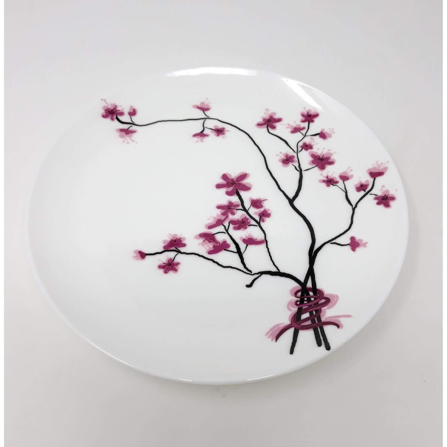 TeaLogic 6er Set Frühstücksteller, Kuchenteller Cherry Blossom D. 19cm Porzellan