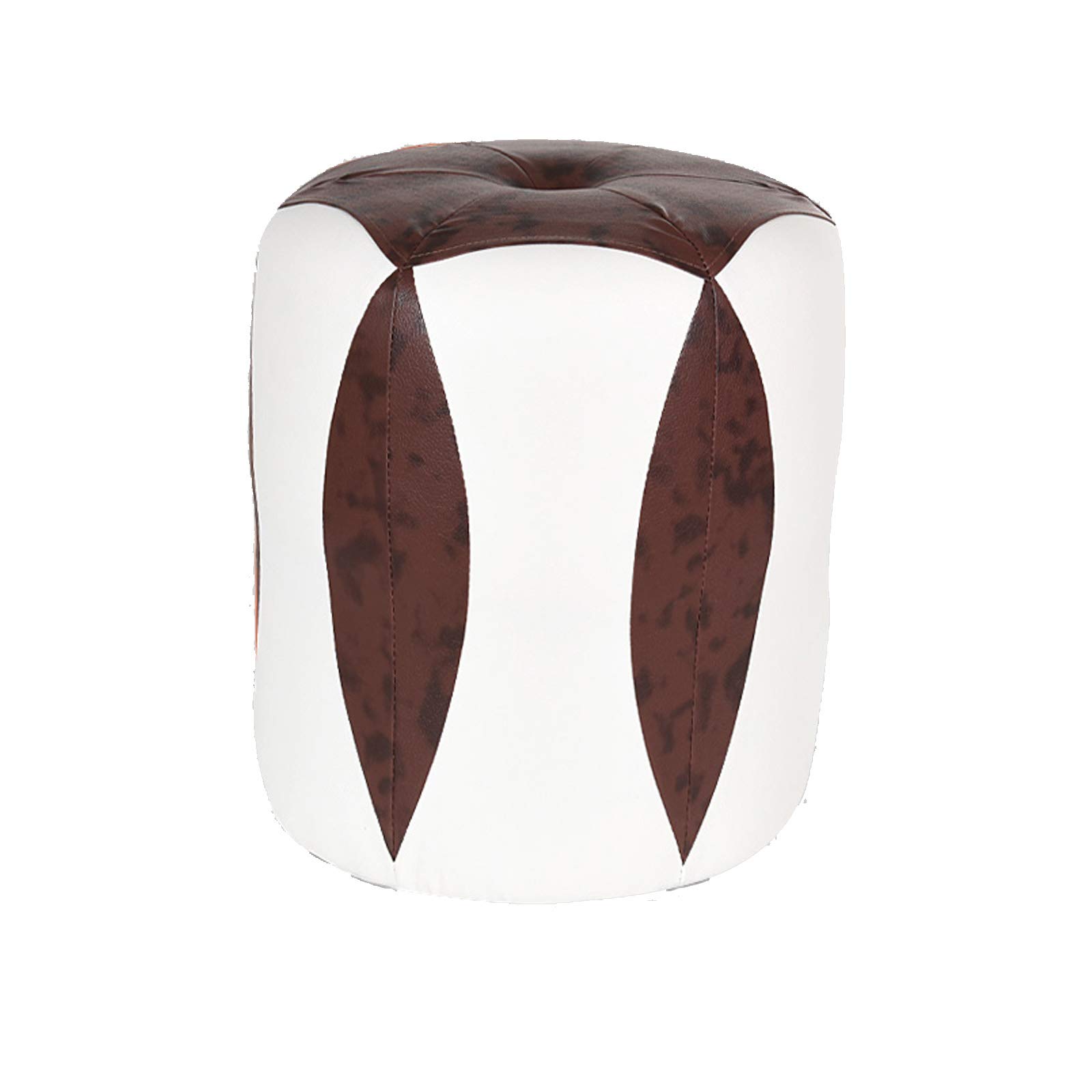 Pouf rond pour le salon | Repose-pieds à langer et tabouret en cuir