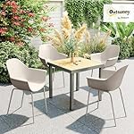 Outsunny Gartenstuhl Set 4-teilig Grau
