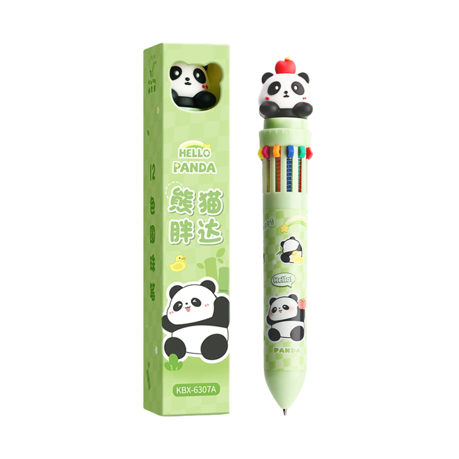 Xinsheinelry 0.5mm Multicoloured Pen Cartoon Animal Ballpoint Pen Writing Tool 10/12 in 1 Retractable Ballpoint School Supplies Cartoon Animal