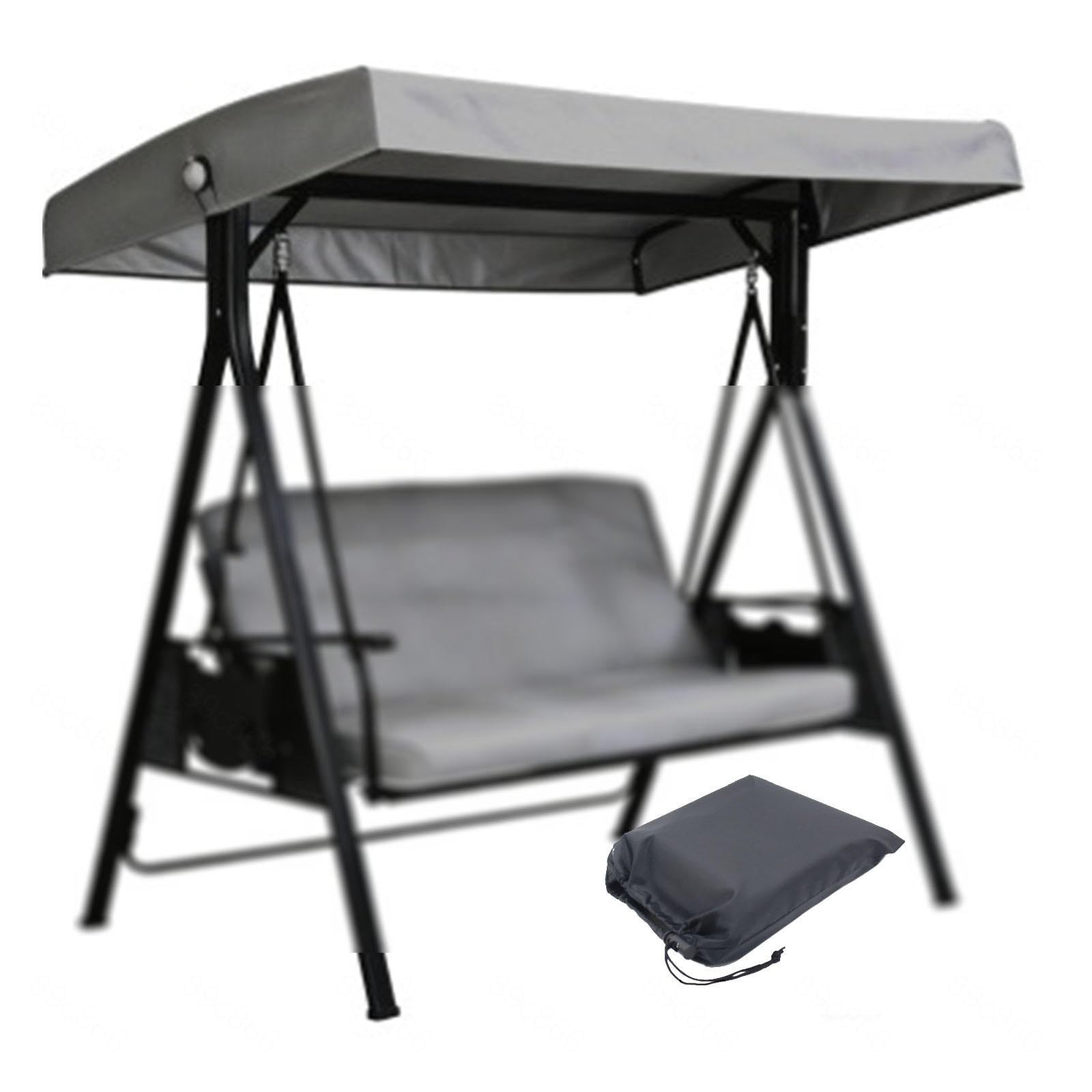 210D Coated Oxford Fabric Porch Swing Canopy 75 X 47 X 7.8 in Waterproof, UV-resistant Hammock Swing Canopy for Lawn Garden,DarkGray