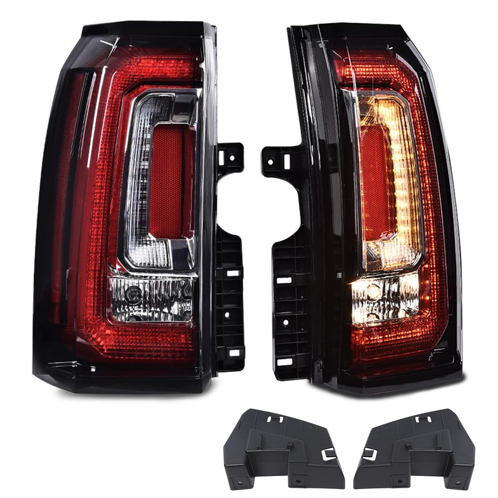 G-PLUS LED BAR Tail Lights Fit GMC Yukon/Yukon XL 2019-2020/Fit GMC Yukon/Yukon XL (Denali, SLE, SLT) 2015-2018 Driver & Passenger Rear Lamps Brakelights Luces Traseras, Faros TraserosAssembly