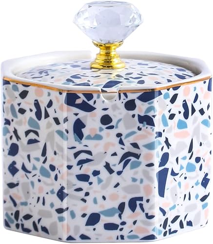 Cenicero de cerámica de mesa con tapa para cigarrillos, bandeja de cenizas resistente al viento para uso en interiores y exteriores, soporte para