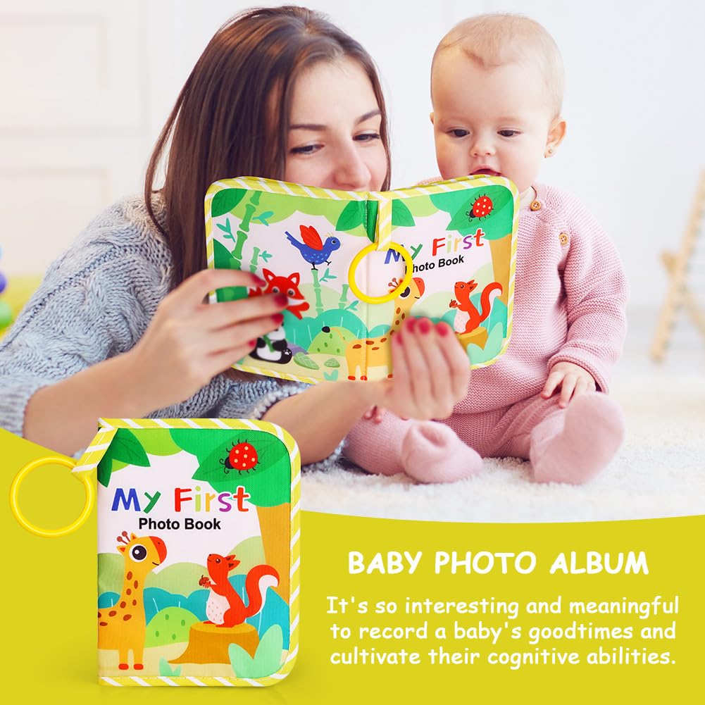 Aolso Baby Photo Album, Baby Memory Soft Cloth Book, Family First Year Memory Book - Image 4