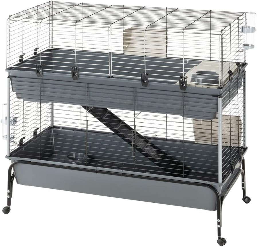 Ferplast Rabbit Cage Rabbit 120 Double Front Opening Bracket and Accessories Included 118 x 58 x 117 cm