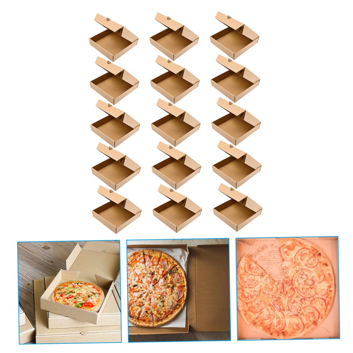 IMIKEYA 15 Scatole Per Cottura Forniture Per Cottura Piccole Scatole Per Pizza Scatole Per Cibo Marrone Kraft Contenitori Per Pizza Scatole Per Pizza In Cartone