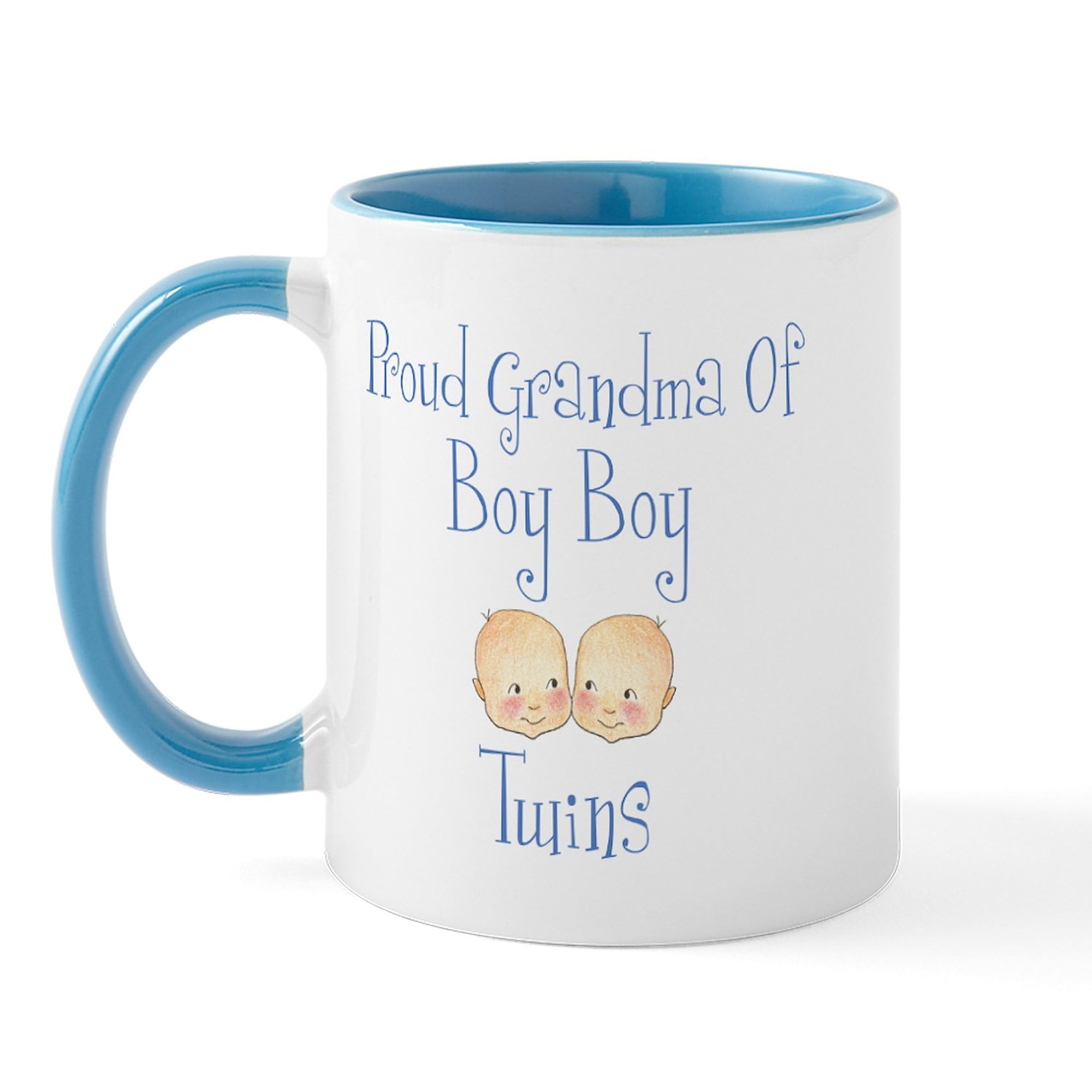 CafePress Proud Grandma Of Boy Twins Mug 11 oz (325 ml) Ceramic Coffee Mug