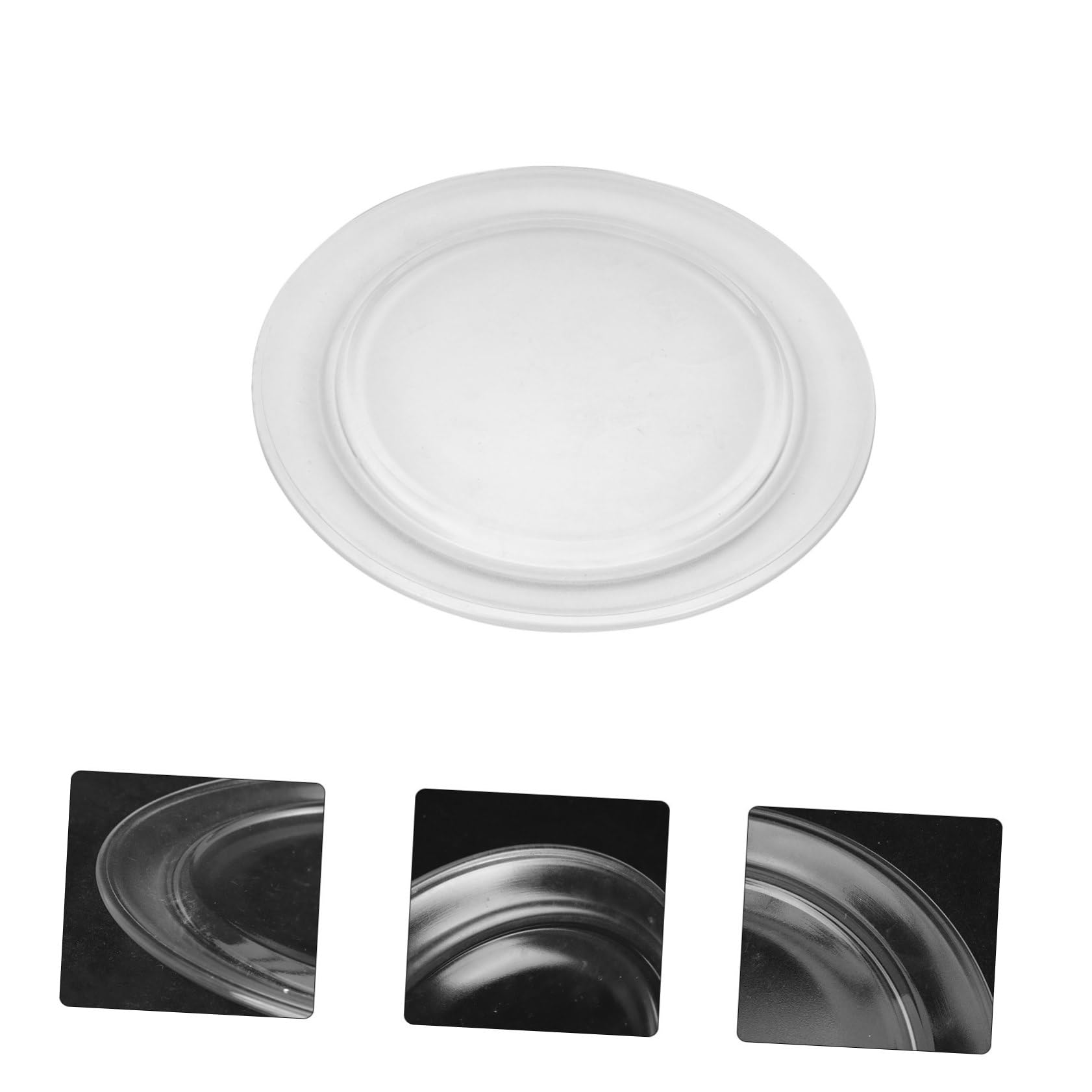 LABRIMP Plato para Horno Microondas de 27 Cm Bandeja Giratoria de Vidrio Fácil de Limpiar para Una Cocción Eficiente