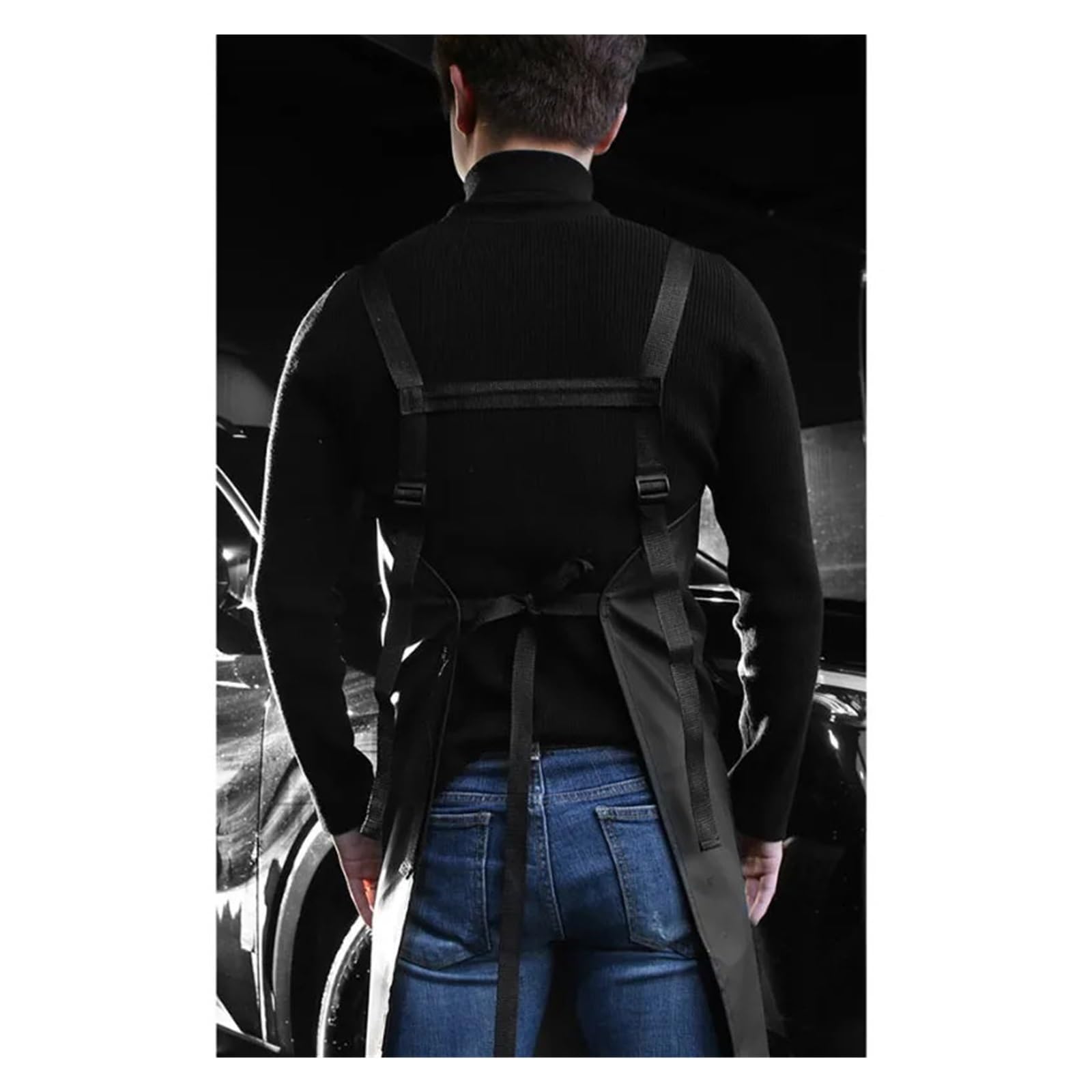 delantal cocina Delantal impermeable for lavado de coches, matadero, cafetería, tienda verduras, ropa trabajo, protectora