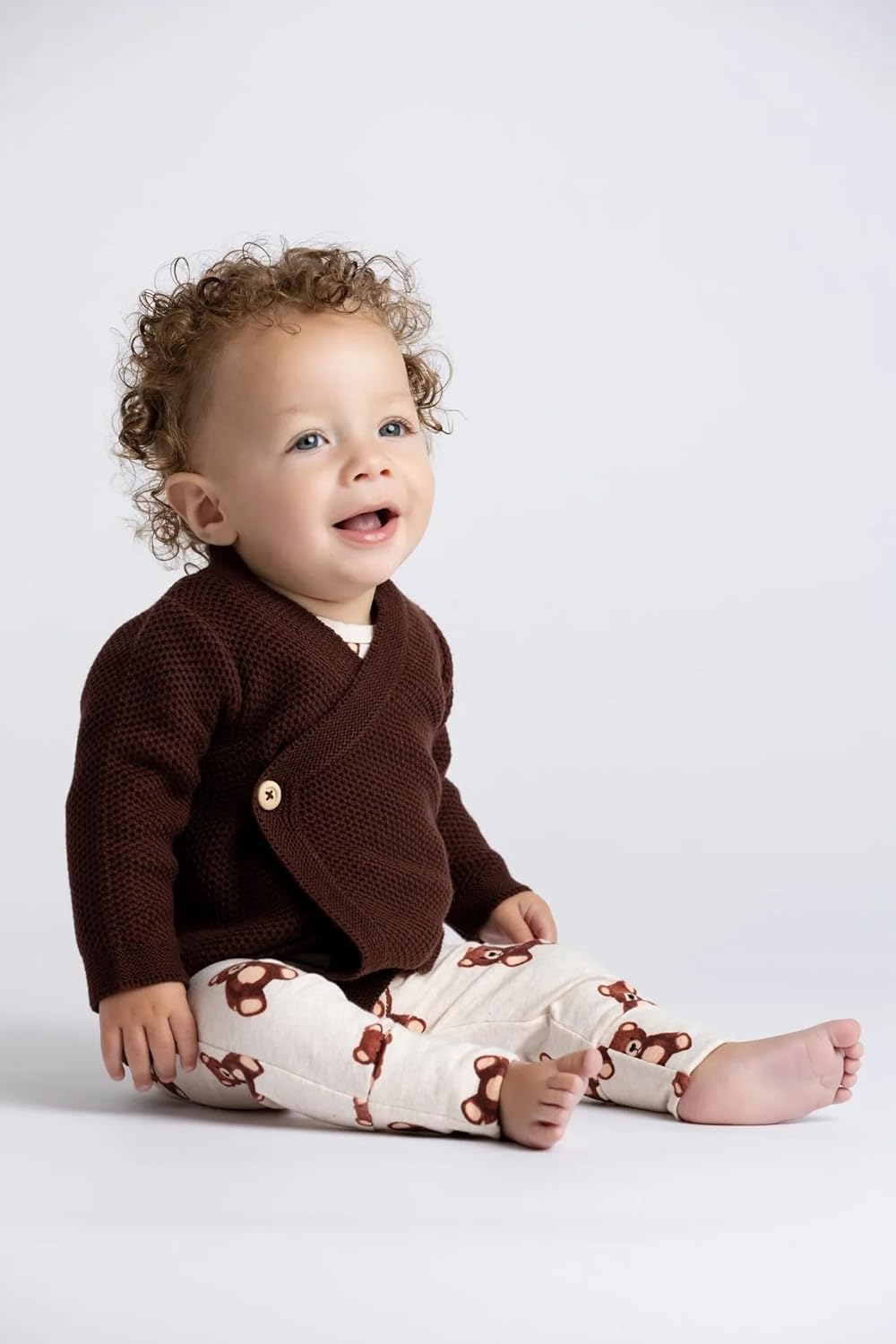 Monica + Andy Lucky Baby Cardigan, 100% Organic Baby Clothes for Girls & Boys, Sizes for Preemie, Newborn, & Infant - Image 2