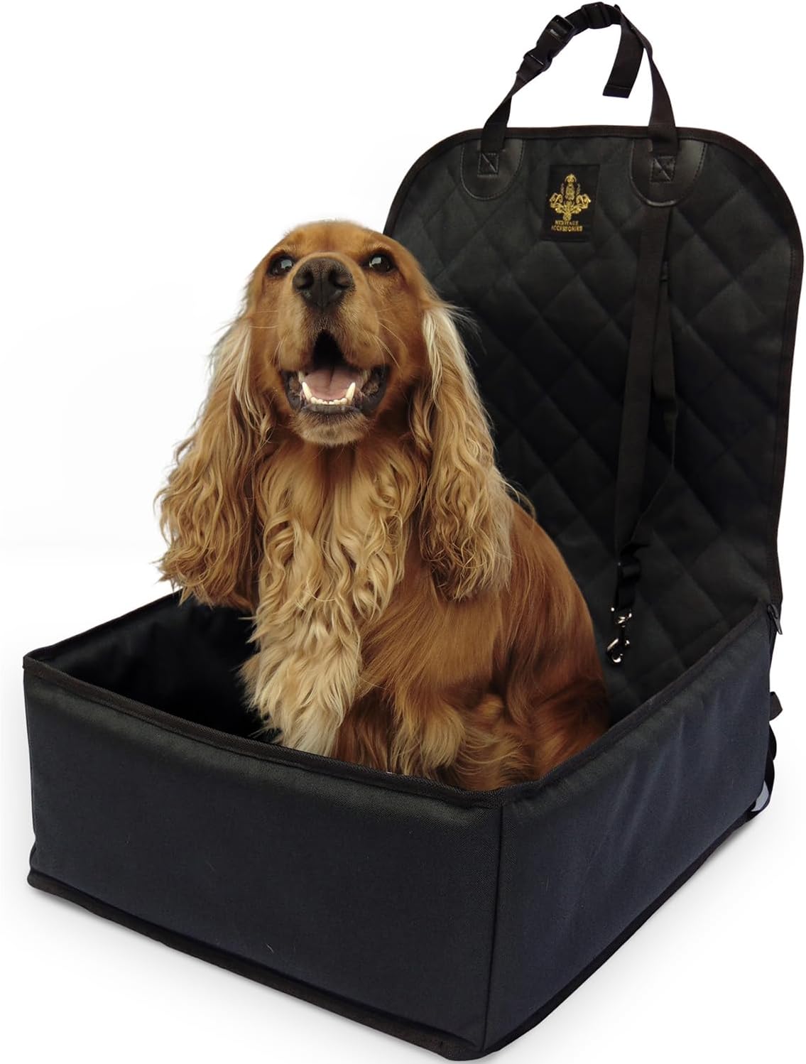 Dog Car Seat for Small to Medium Pets, Waterproof Protective Booster With 2 Safety Harness Seat Belts for Puppies
