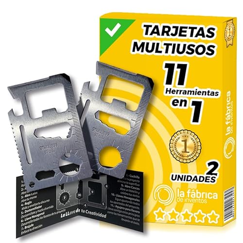 2 uds Tarjetas multiusos 11 en 1 - Tarjeta Multiherramienta - Tarjeta Herramienta Multiusos - Tarjeta multiusos - Tarjeta Multifunción Cover